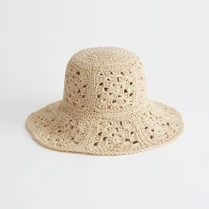 & Other Stories Crochet Straw Hat